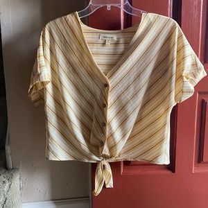 Yellow Striped Monteau Top